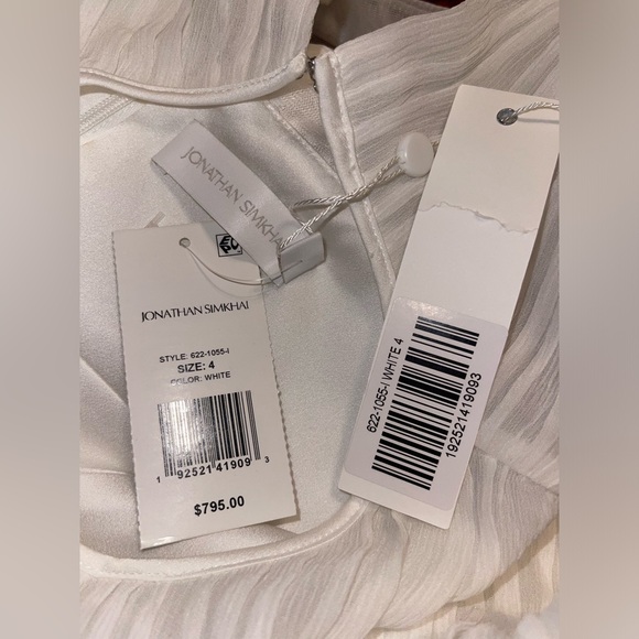 🆕#249 NWT~JONATHAN SIMKHAI Benton Tulle Plisse Midi Dress, Size 4 - Picture 15 of 16